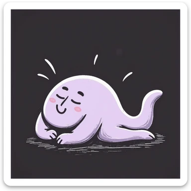 rolling on the floor laughing emoji, rough pastel chalk doodle, soft lilac palette, hand-drawn on dark surface, emotional, aesthetic, for Telegram channel sticker