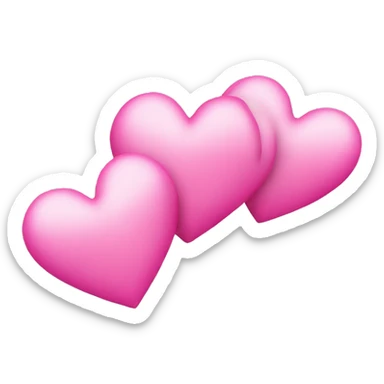 three pink hearts sticker