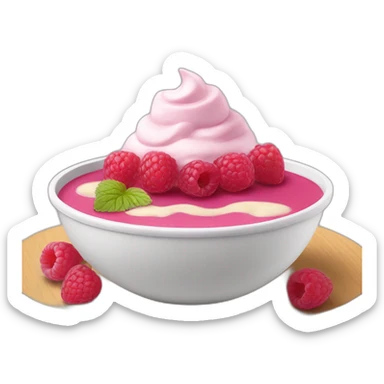 raspberry smoothie bowl sticker