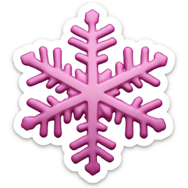 Pink snowflake sticker