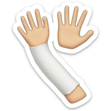 arm in a cast sticker