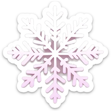 pastel pink snowflake  sticker