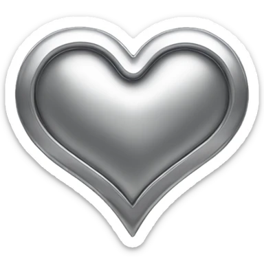 Heart in chrome sticker