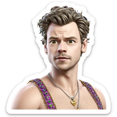 heartfelt male with jewelry sticker