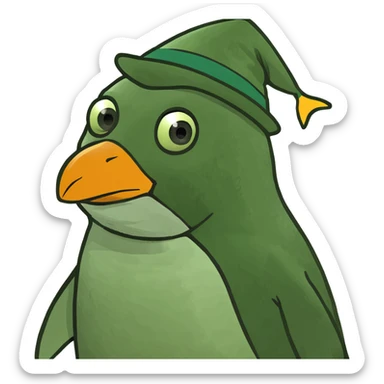 penguin wizard sticker