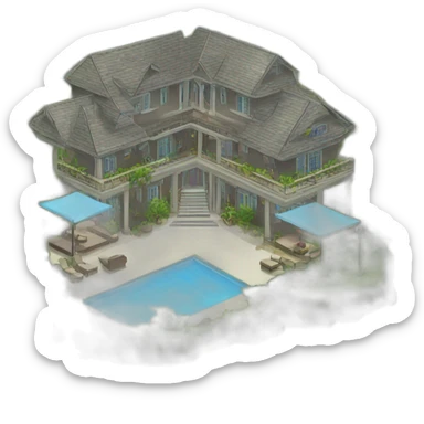 Gay home island mansion complex  sticker