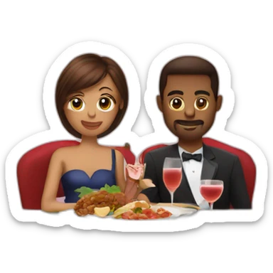 date night dinner sticker