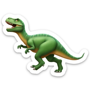 Dinosaur running sticker