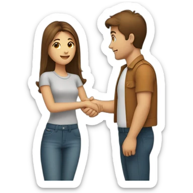 a couple in love with a wristwatch sticker