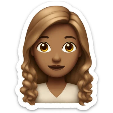 Girl with brown ombré hair  sticker