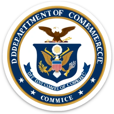 News graphic of department of commerce sticker