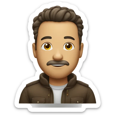 charismatic guy showing to be quiet sticker