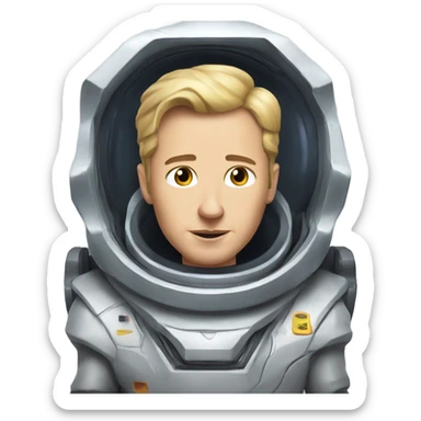 Little Ilon musk in spaceship sticker