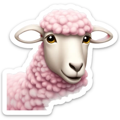 pink sheep sticker