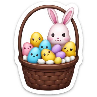  peeps marshmallow easter candy basket kawaii chocolate bunny jelly bean eggs sticker