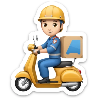 Scooter delivery sticker