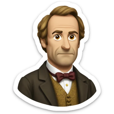 saul goodman in the 1800s sticker