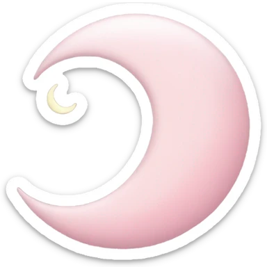 Light pink crescent moon  sticker