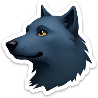 Wolf silhouette sticker