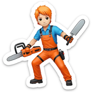 Chainsaw man anime sticker