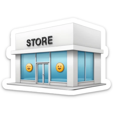 modern shop with the word store in the sign sticker