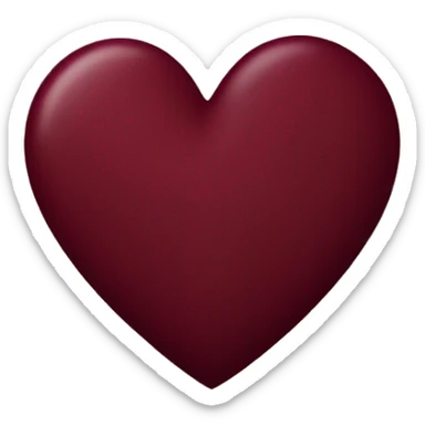 burgundy heart sticker