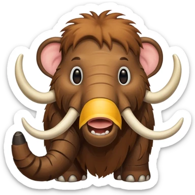 smiling mammoth sticker