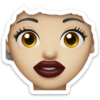 Dark red lipstick  sticker