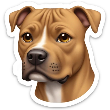Staffordshire bull terrier light brown sticker
