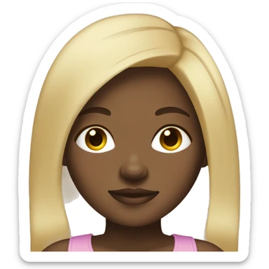 A light skin black girl with blonde hair sticker