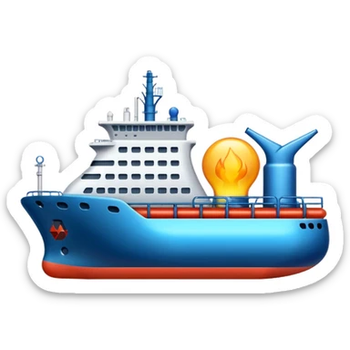 create an ultra realistic liquefied gas ship sticker