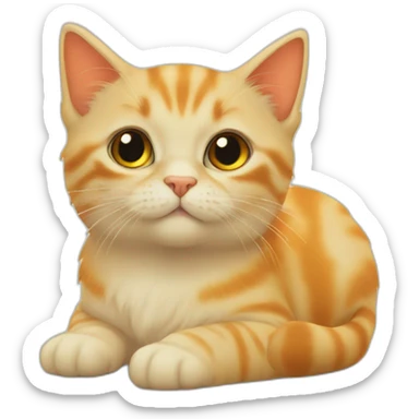 Chaton citrouille sticker