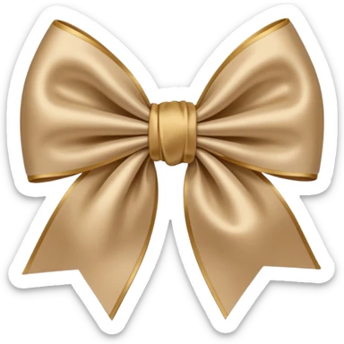 Beige bow sticker