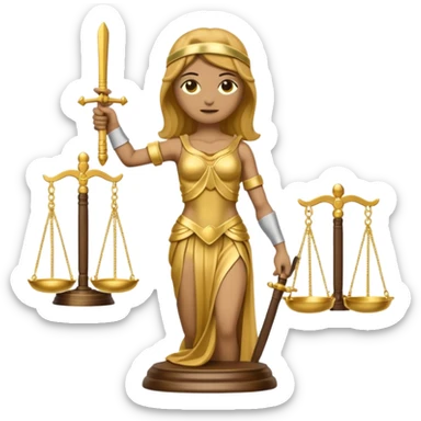 I want you to generate me a set of emojis about law, for example lady justice, a gavel and scales sticker