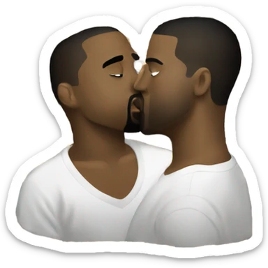 kanye west kissing kanye west sticker