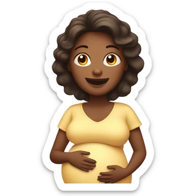Happy Pregnant woman  sticker