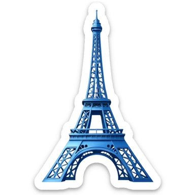 create a blue emoji of tour eiffel sticker
