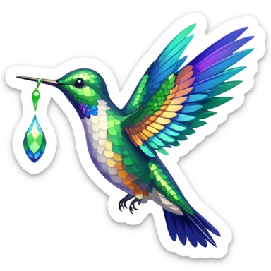 Hummingbird Drinking Nectar sticker