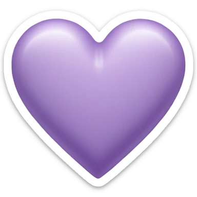 Lilac colored heart sticker