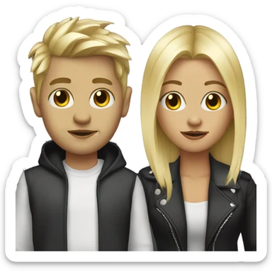 very ugly girl with blonde dj sticker