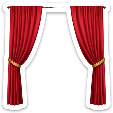 Theater curtains opening with spotlight sticker