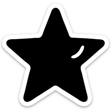 small shiny silver star solid icon suggesting perfection on a glossy black car surface, minimal subtle reflections, focus on mirror shine, elegant and minimal sticker