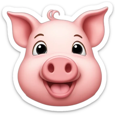 Pig saying yes sticker