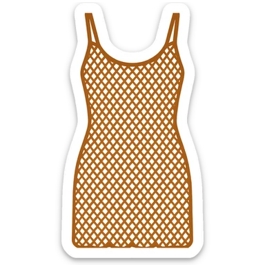 flat vector crochet swim coverup dress sticker