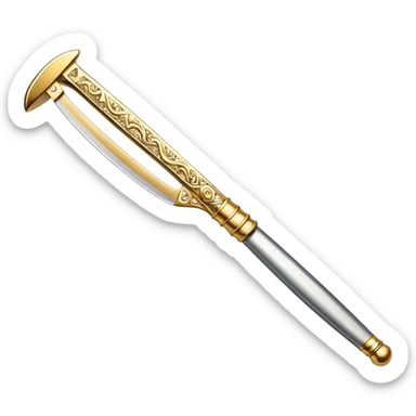 gold straight razor sticker