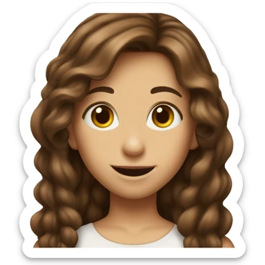 Girl with brown hair saying “I’m so excited for my party!” sticker