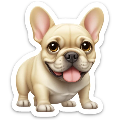 Blonde French bulldog sticker