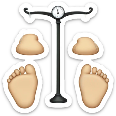 a scale that's showcasing weight loss sticker