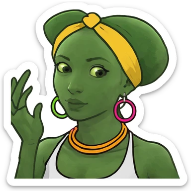Black woman shrugging her shoulders  sticker