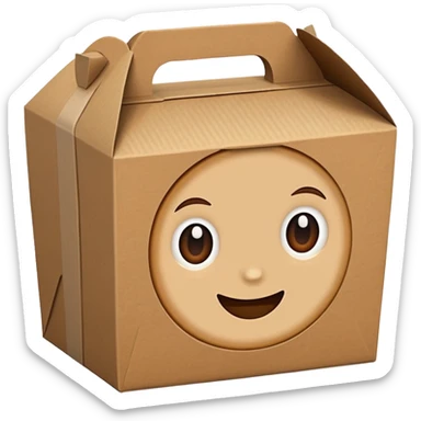 food take away box sticker